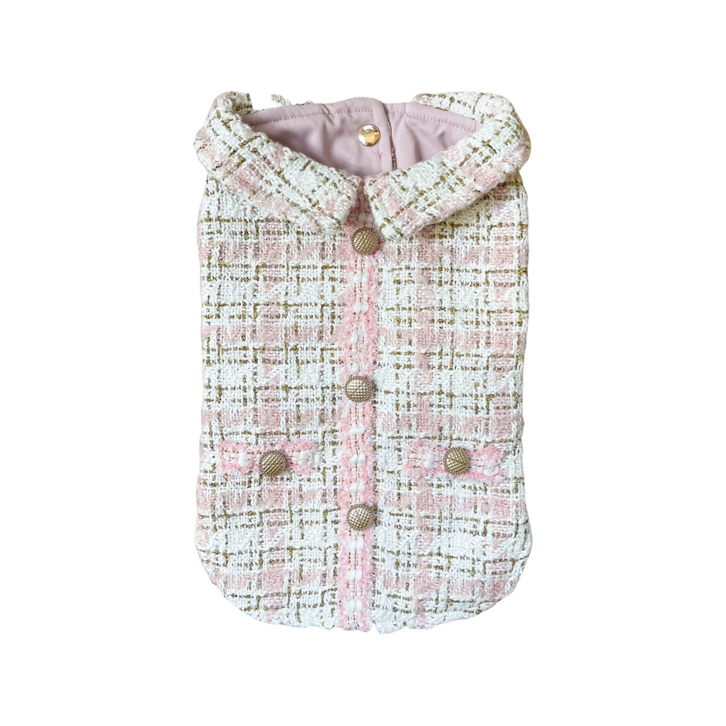 Pink Plaid Tweed Jacket