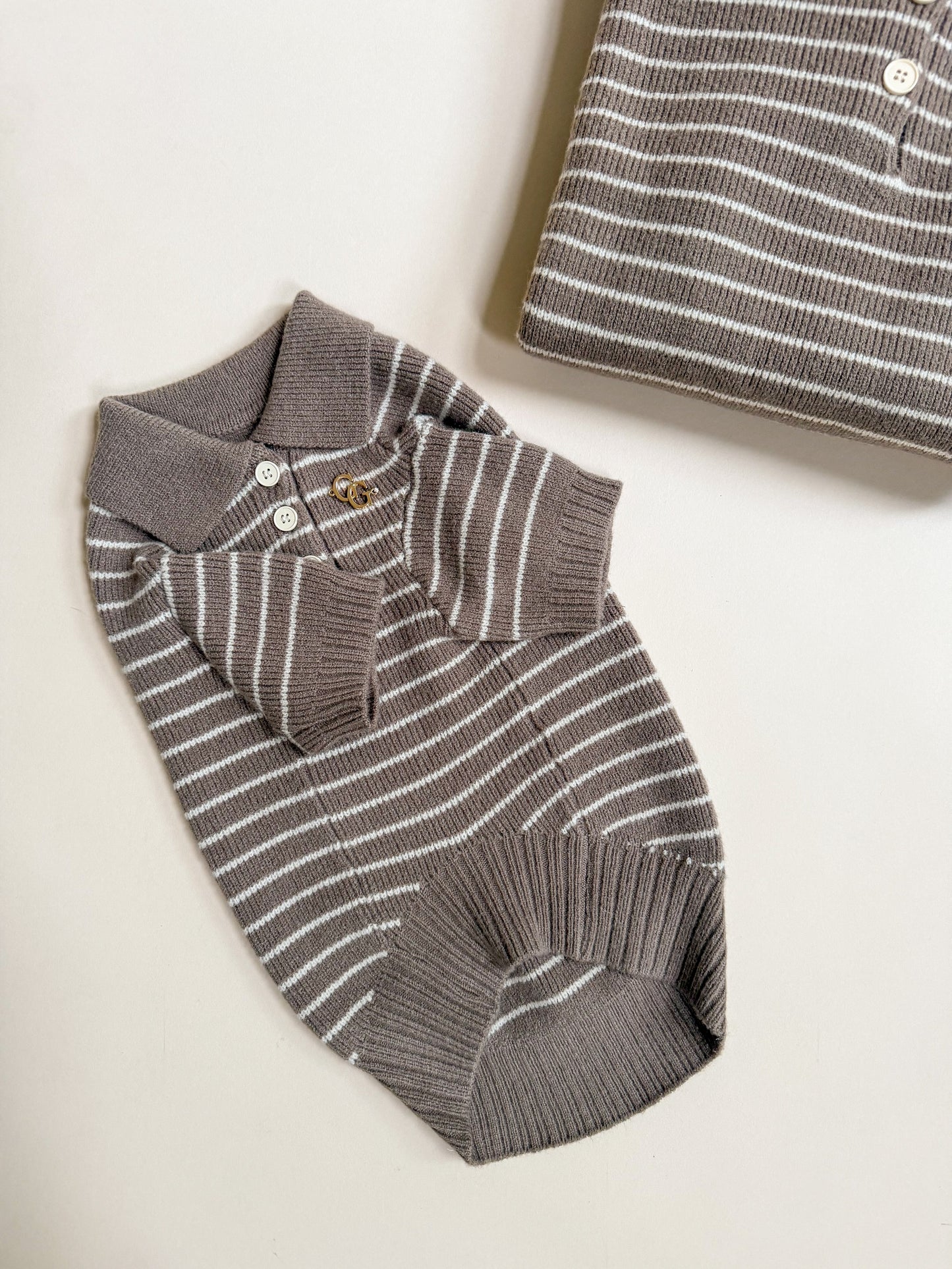 Rowe Knit Polo Set - Mushroom