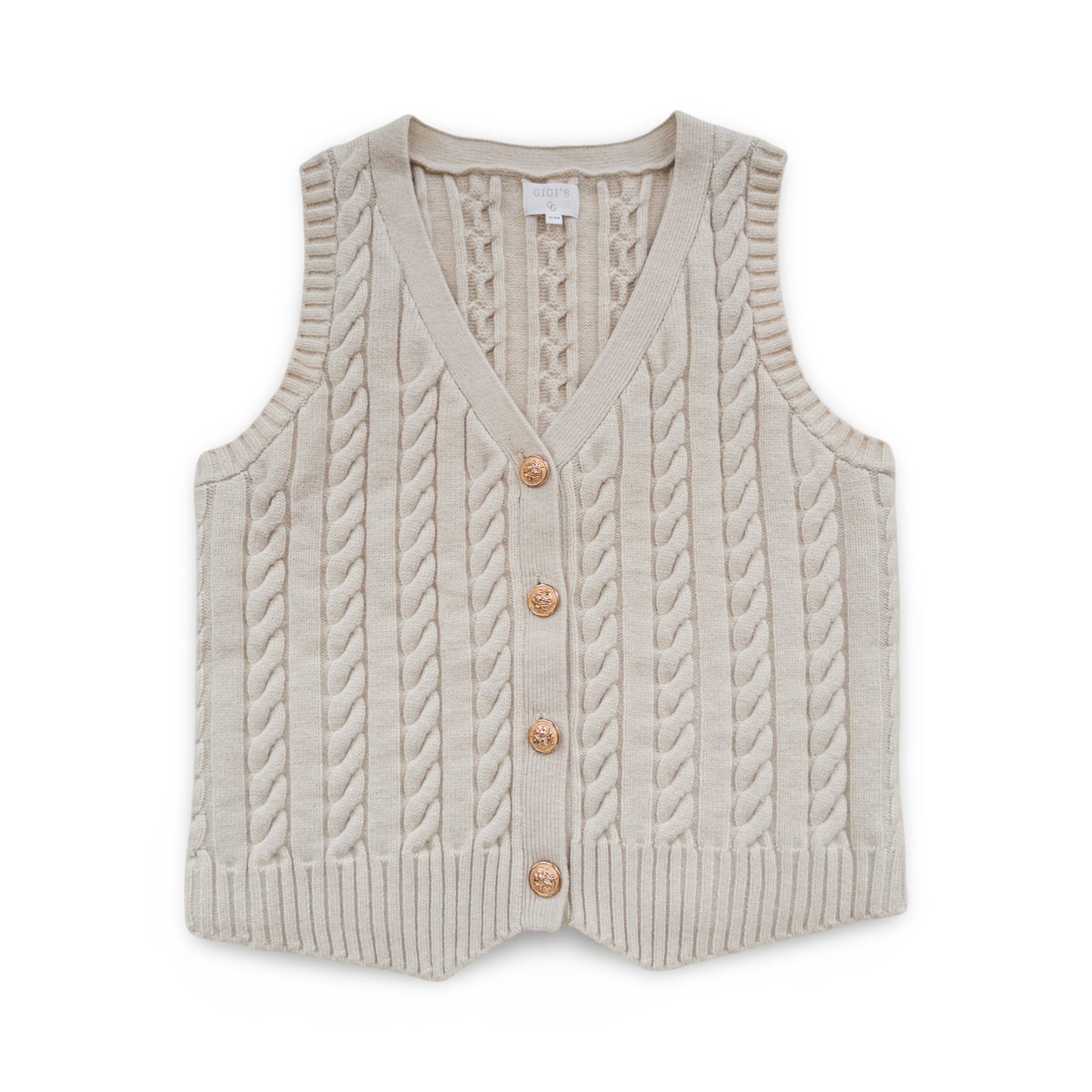 Ellis Knit Vest Set - Soft Oat