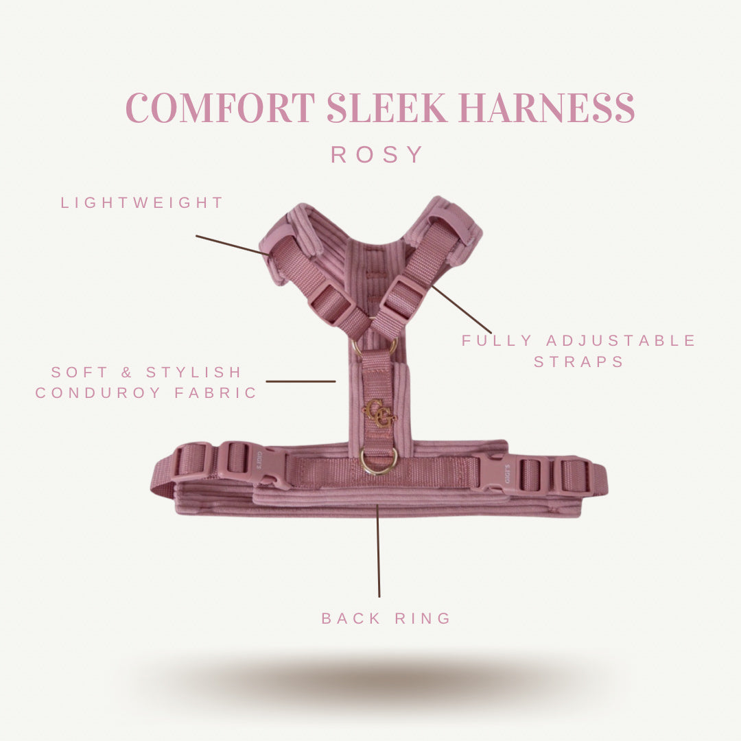 Comfort Sleek Rosy Harness