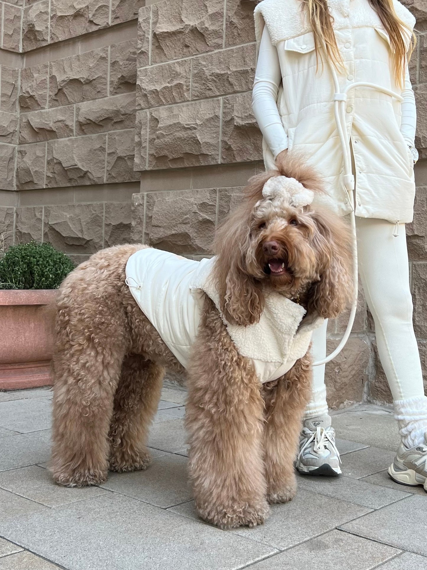 Comfort Teddy Vest - Creamy Cloud