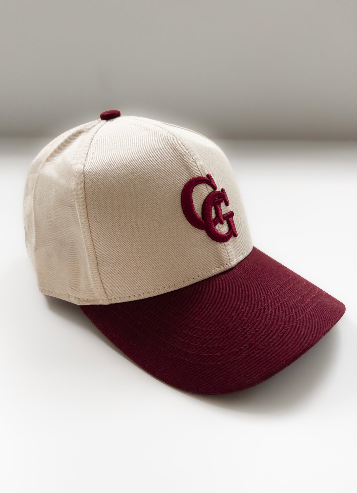 GG Baseball Cap – Bordeaux & Crème