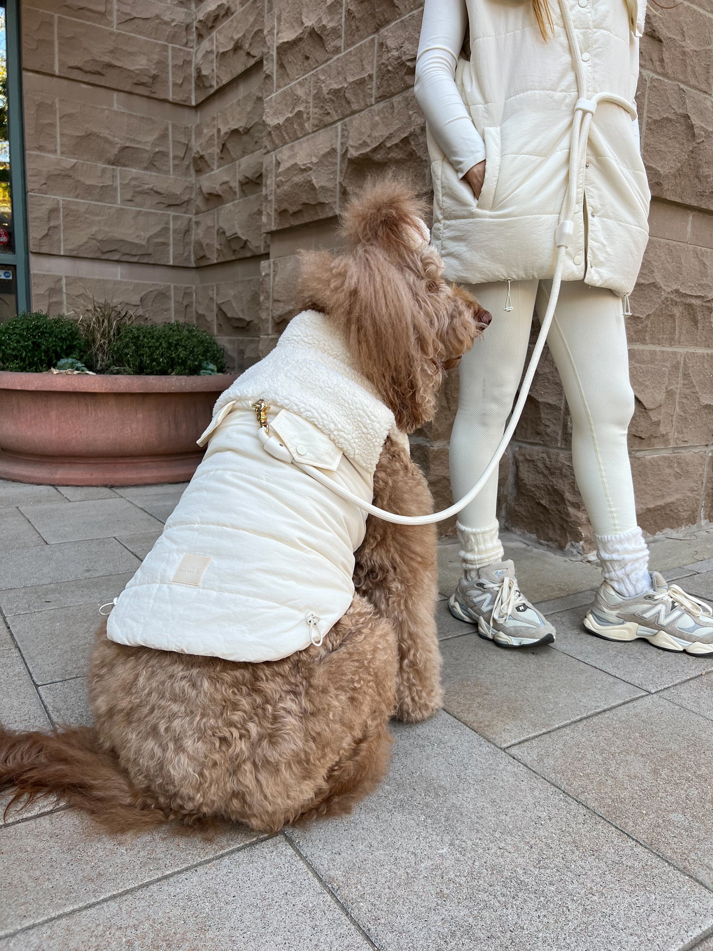 Comfort Teddy Vest - Creamy Cloud