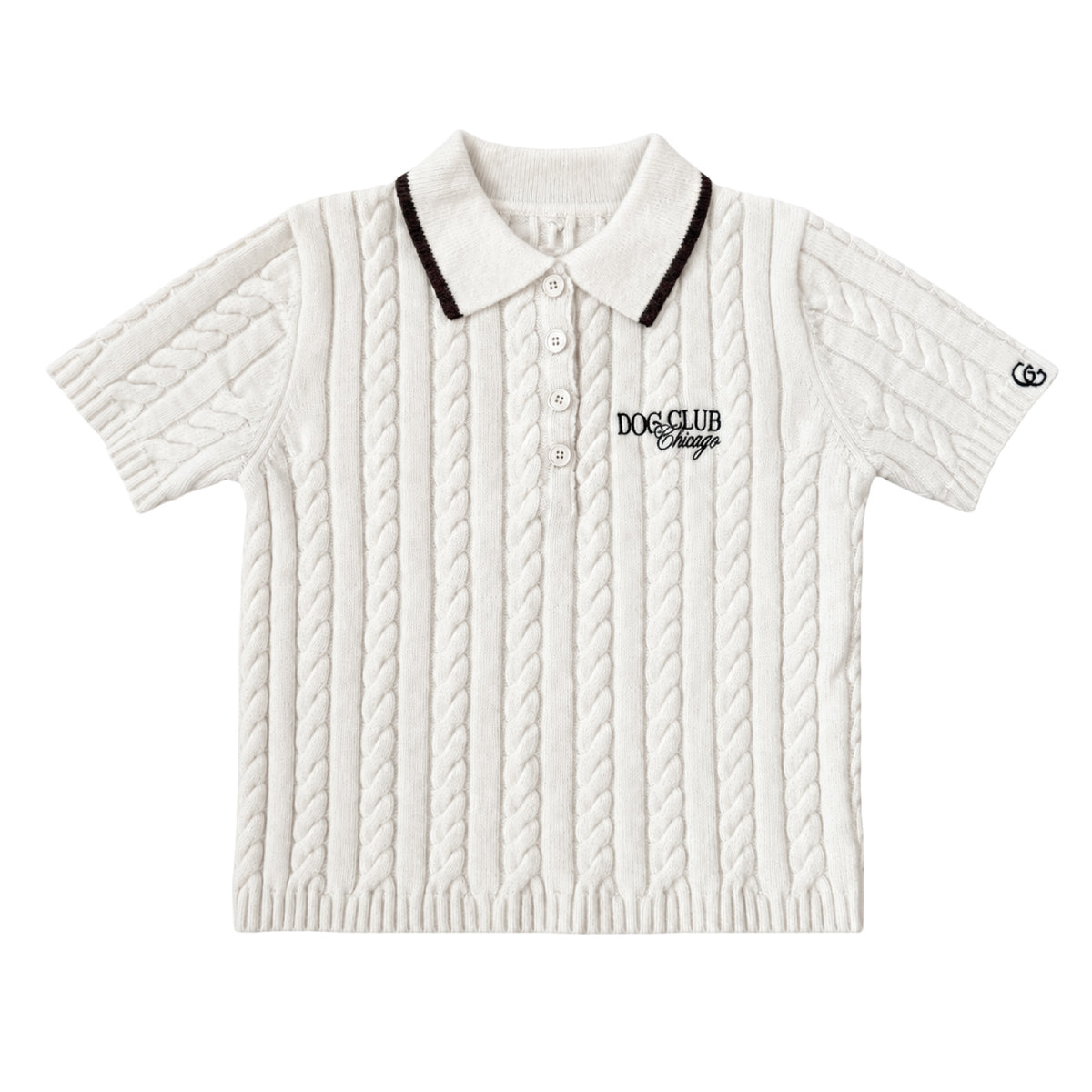 Dog Club Astor Knit Polo Set – Ivory