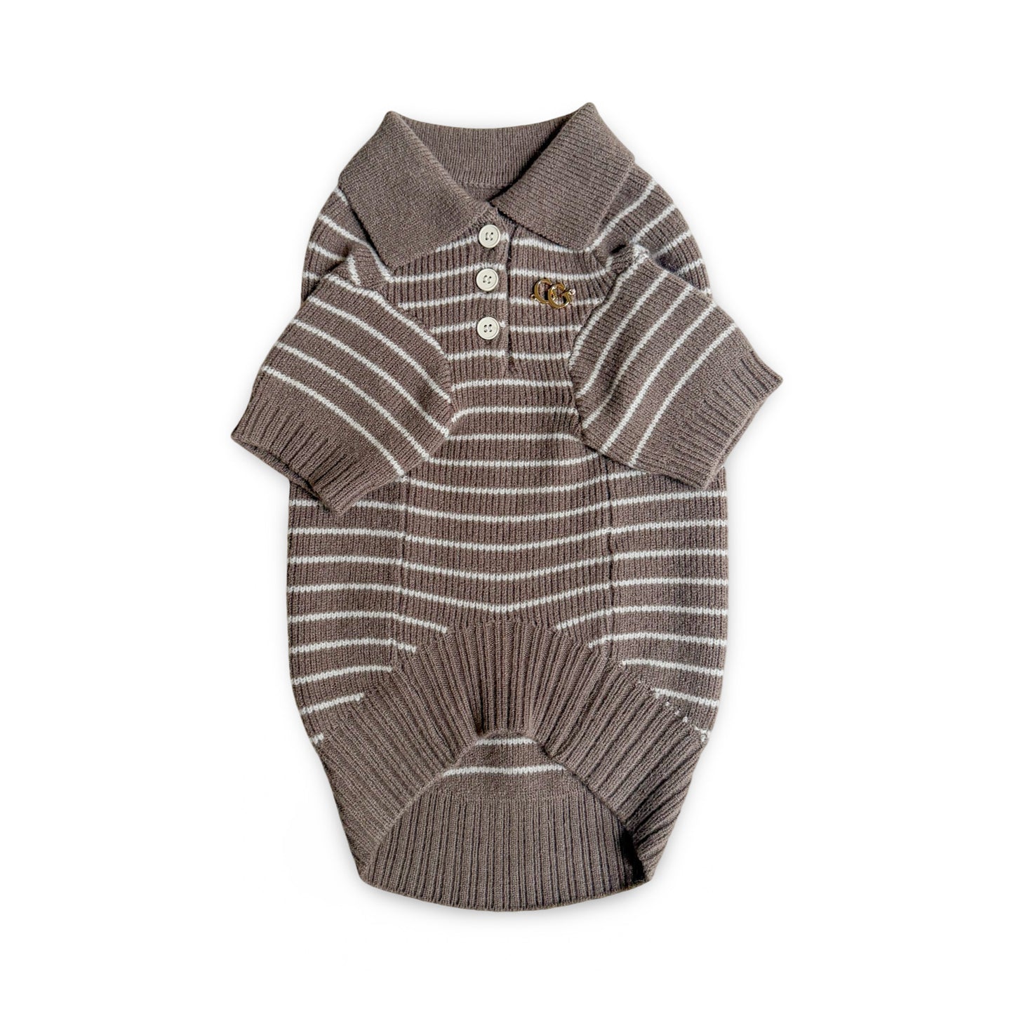 Rowe Dog Knit Polo - Mushroom