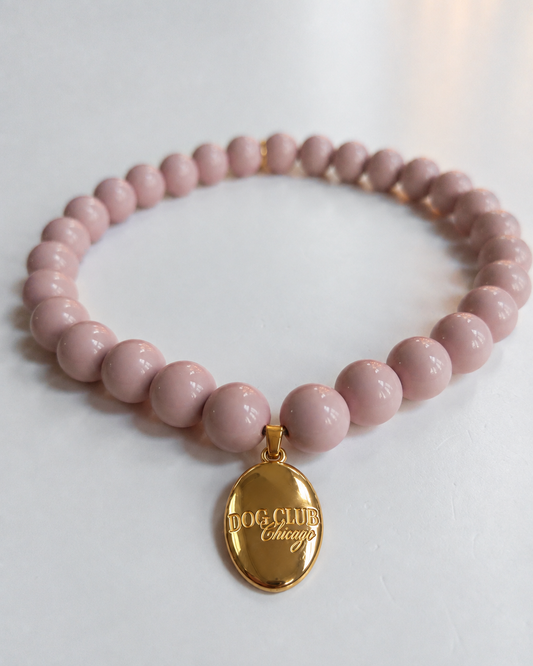 Dog Club Pretty Nude Blush Skinny Necklace