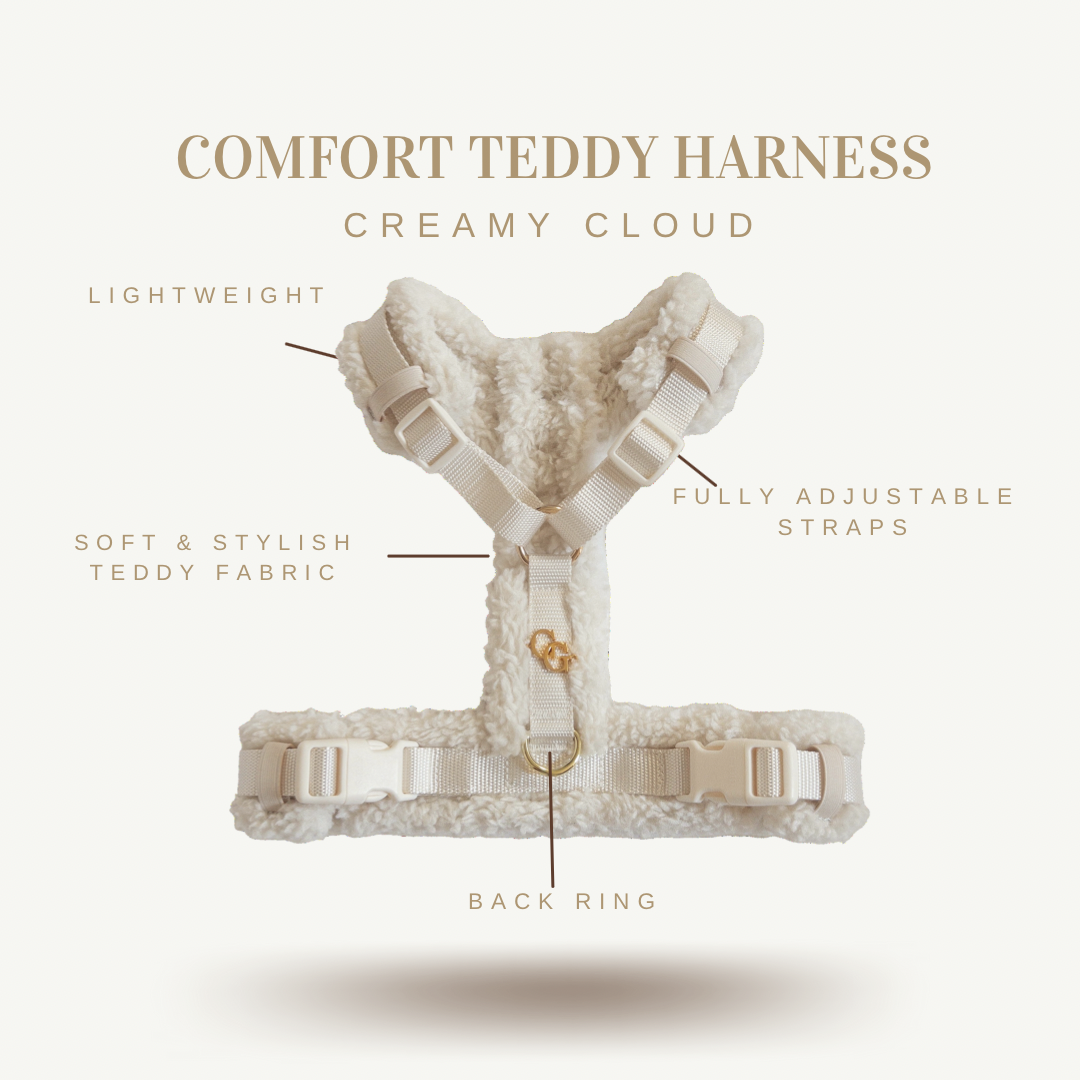 Comfort Teddy Creamy Cloud Harness & Hands-Free Bundle