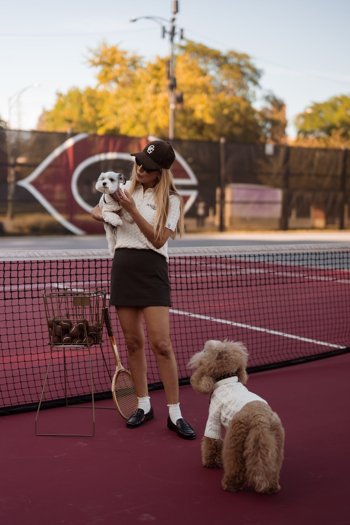 Dog Club Astor Knit Polo Set – Ivory