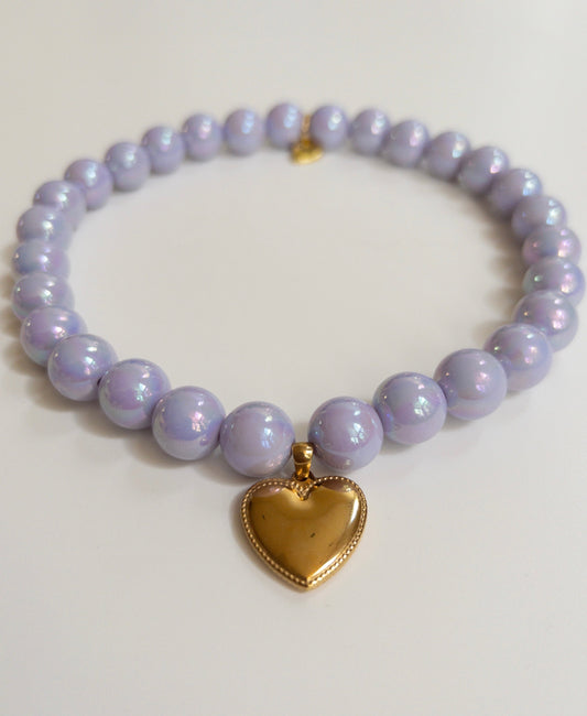 Silky Lavender Skinny Necklace