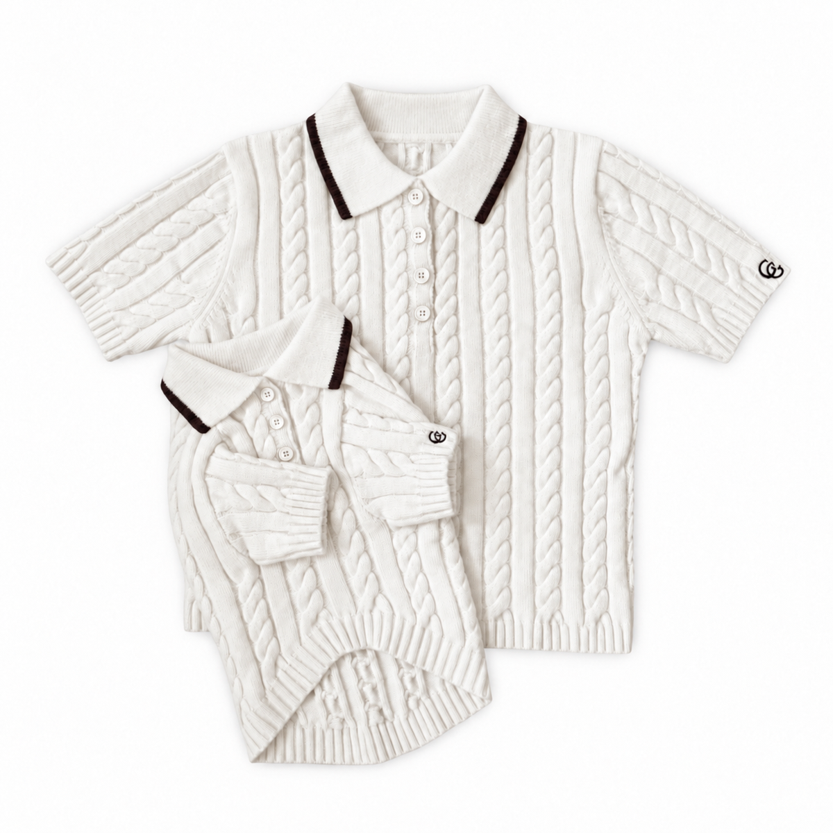 Astor Knit Polo Set - Ivory