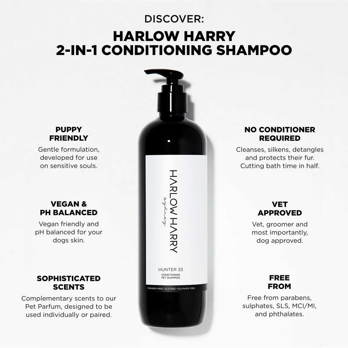 Harlow Harry Conditioning Pet Shampoo| Hunter 33