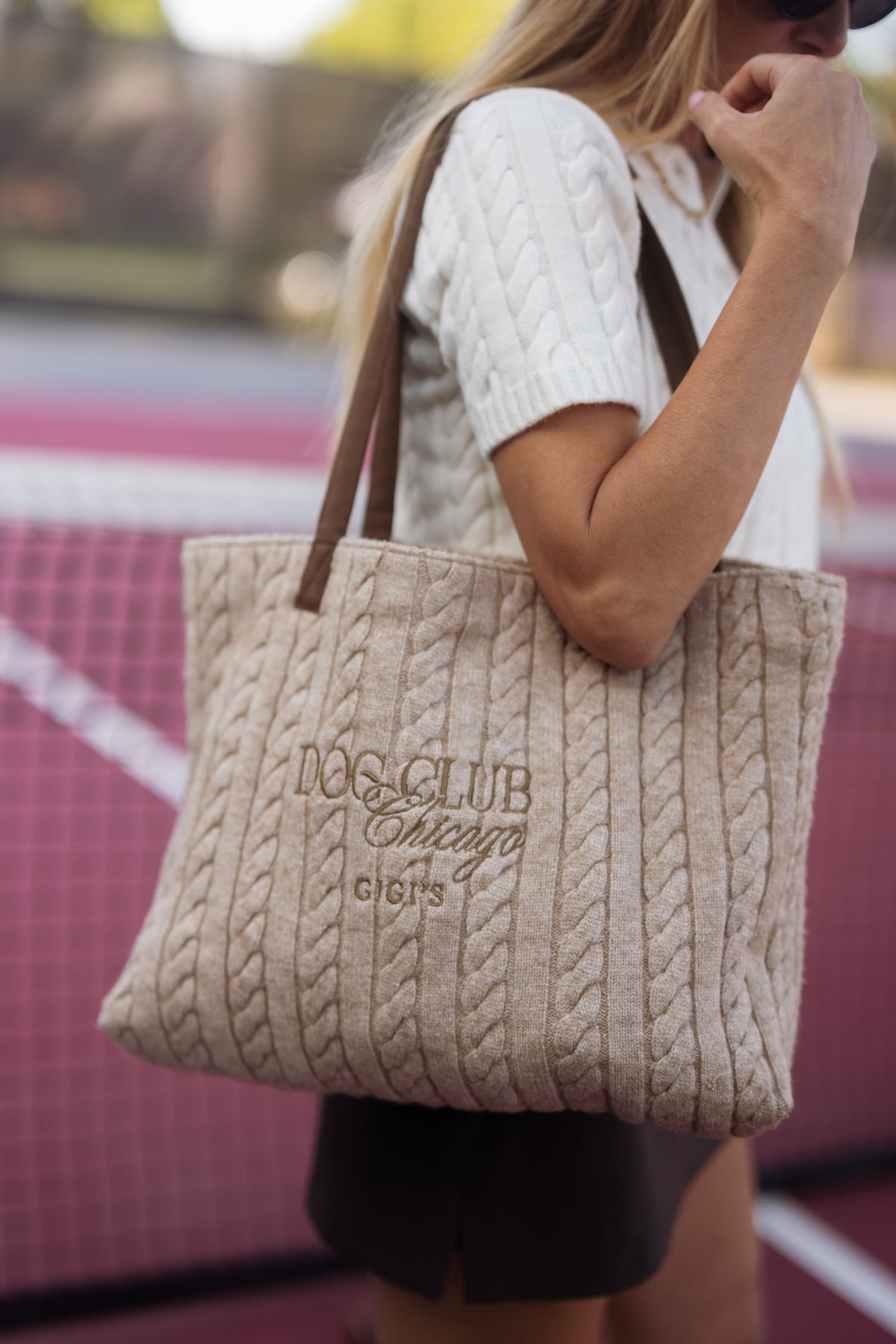 Dog Club Astor Cable Bag - Warm Heather Toffee