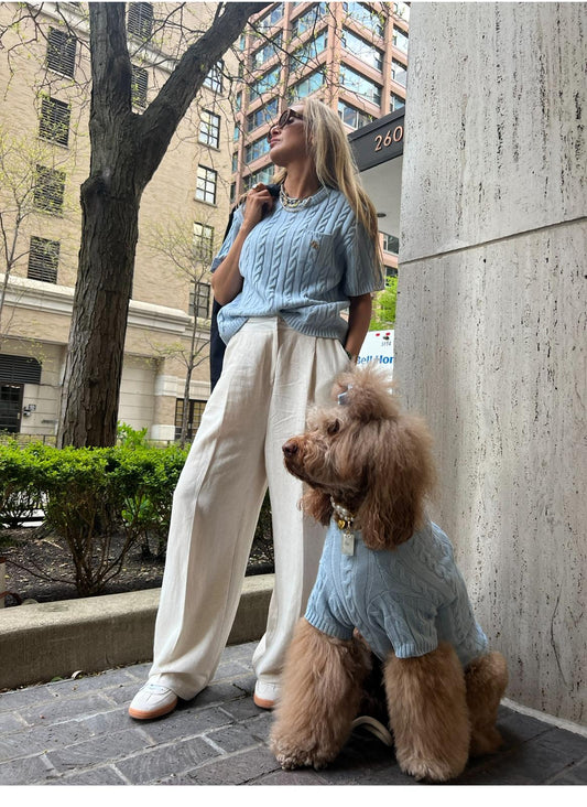 Cablette Blue Women’s Shirt & Dog Shirt Bundle