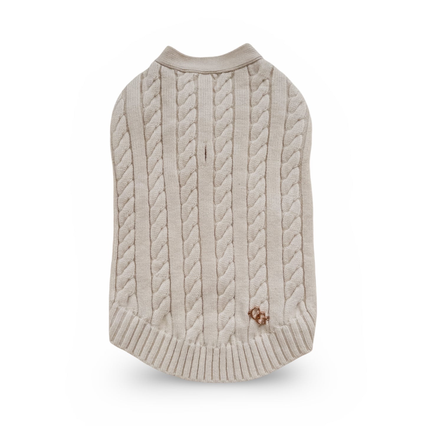 Ellis Dog Knit Vest- Soft Oat