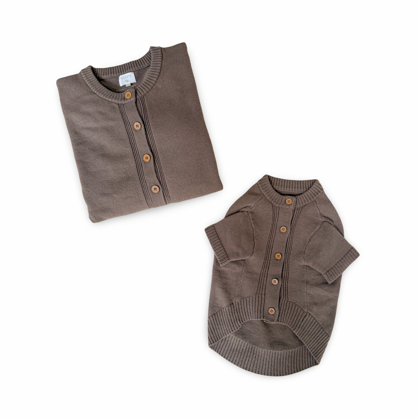 Cora Knit Cardigan Set - Mushroom