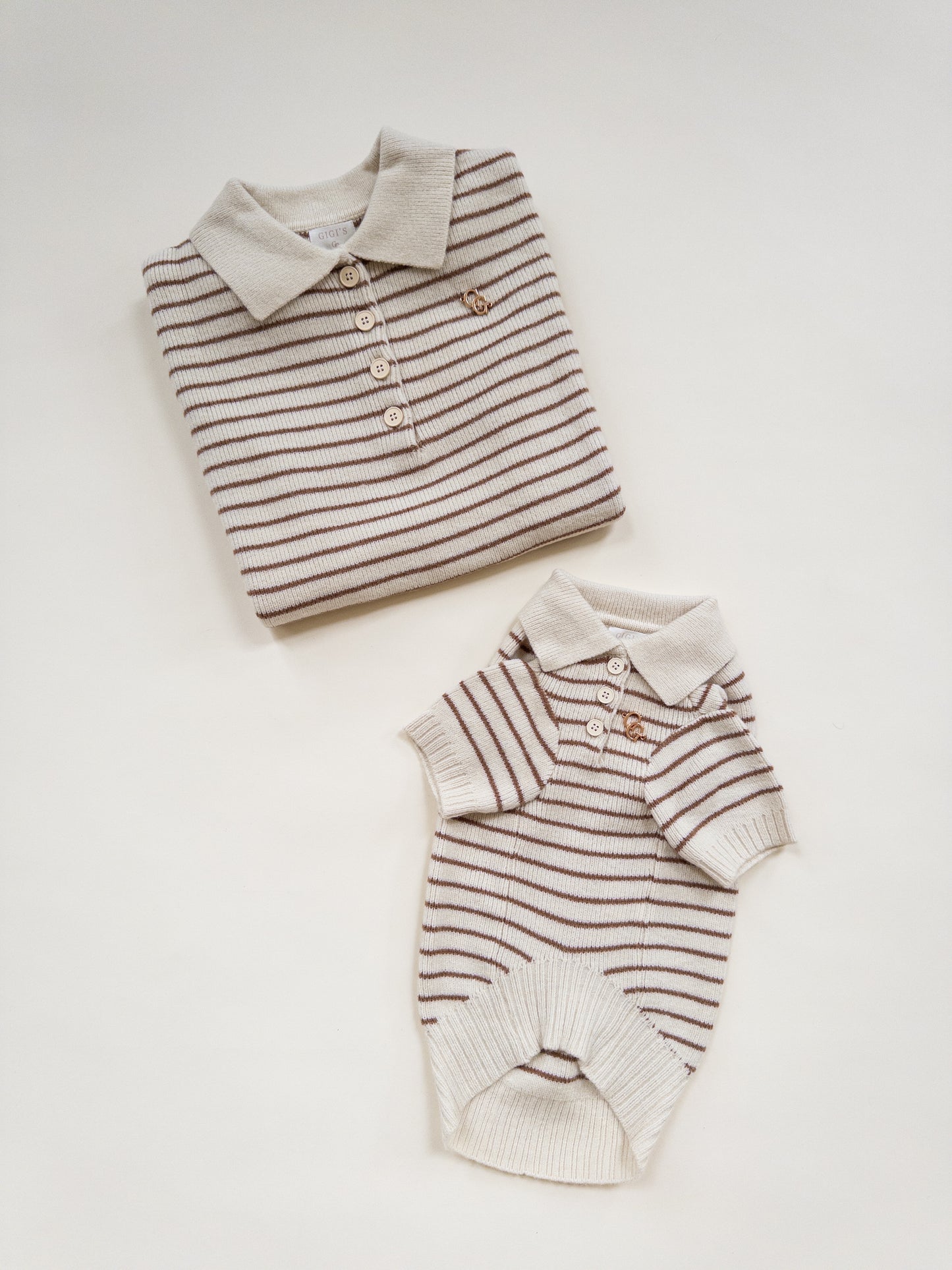Rowe Knit Polo Set - Soft Oat