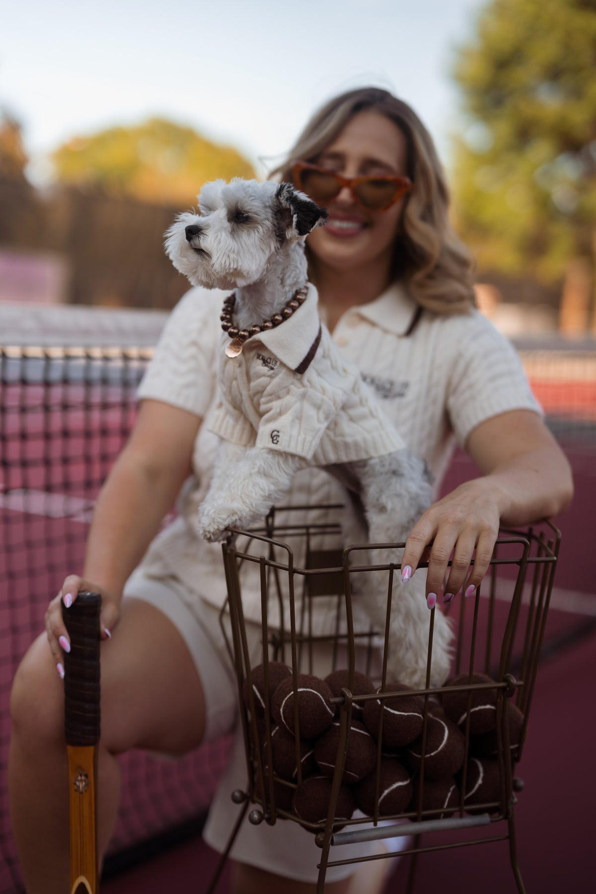Dog Club Astor Knit Polo Set – Ivory