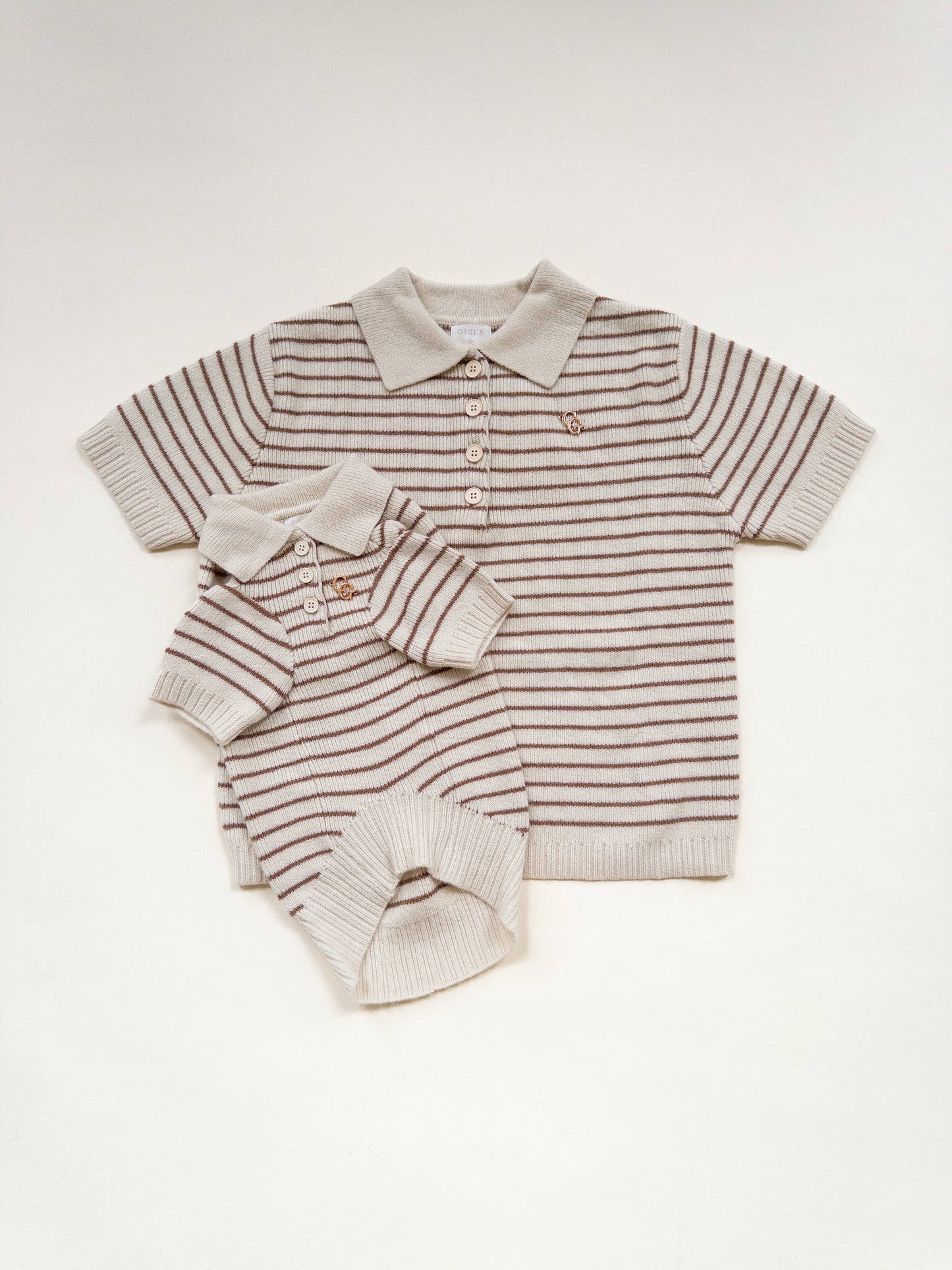Rowe Knit Polo Set - Soft Oat