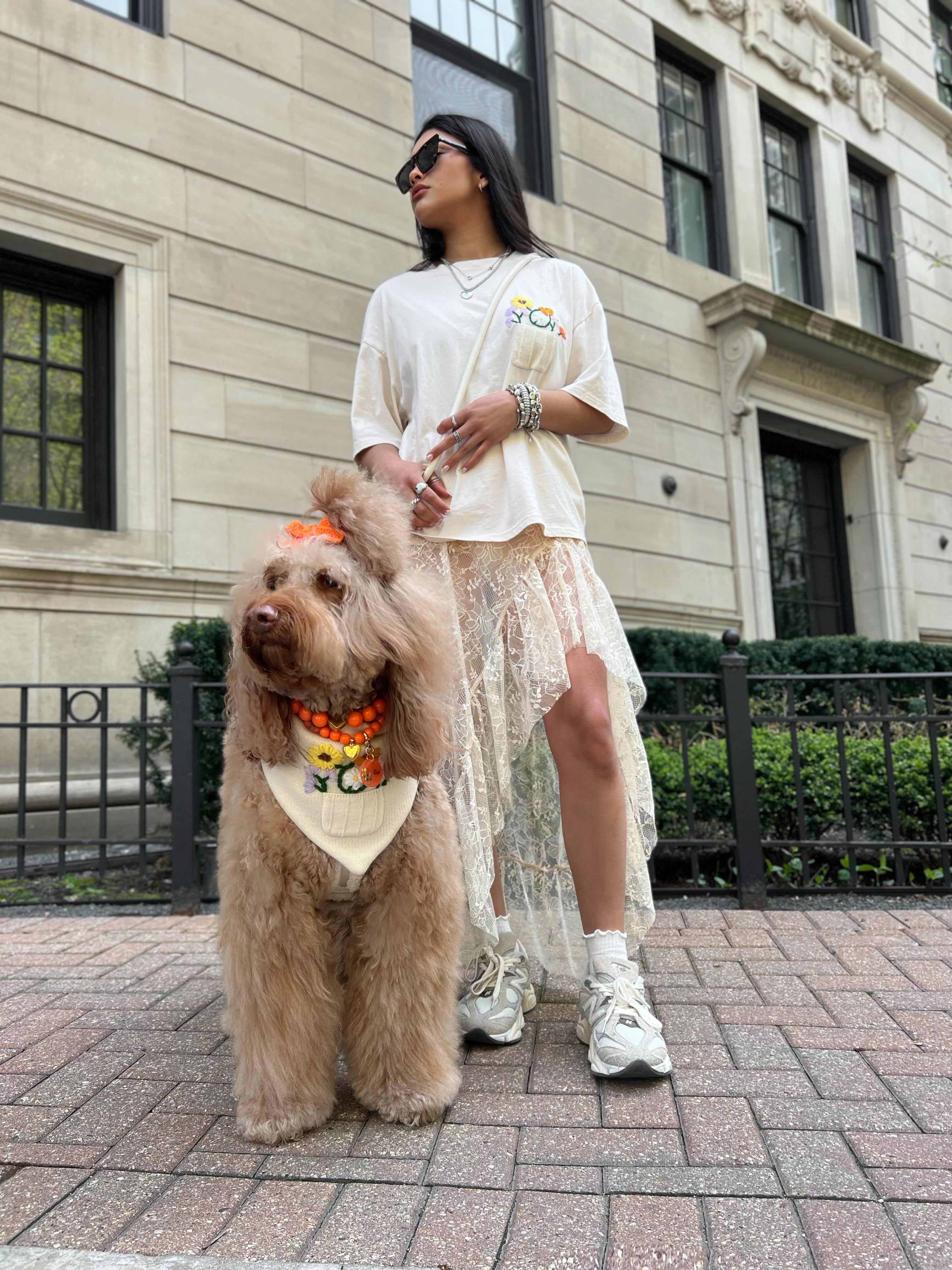 Fiori Women’s T-shirt & Fiori Bandana Set – Pawshion by Gigi