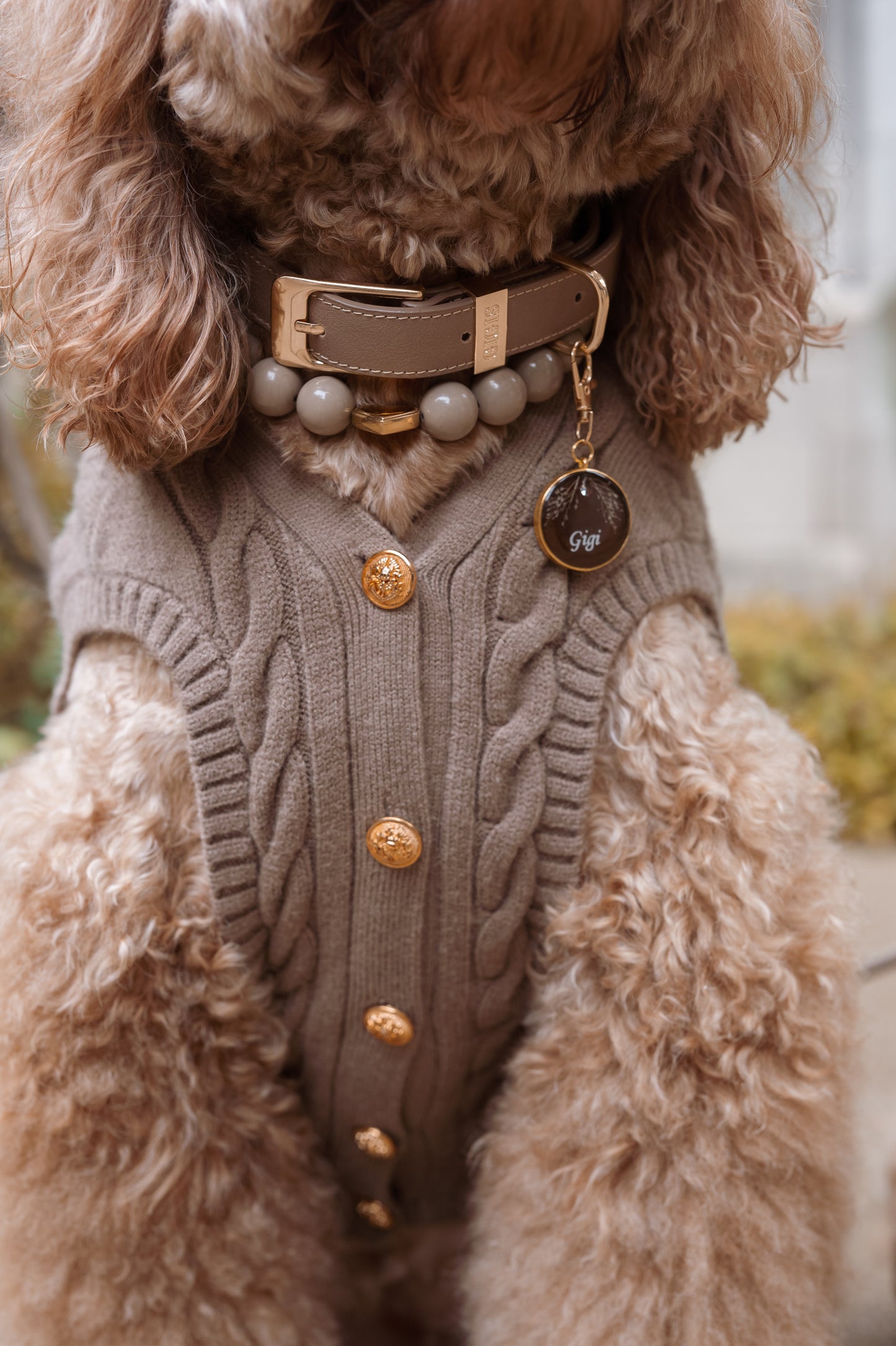 Ellis Knit Vest Set - Mushroom