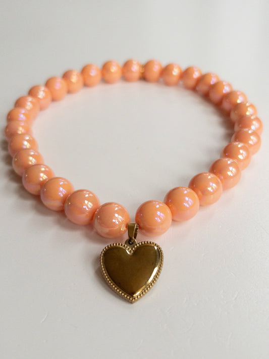 Silky Peach Skinny Necklace