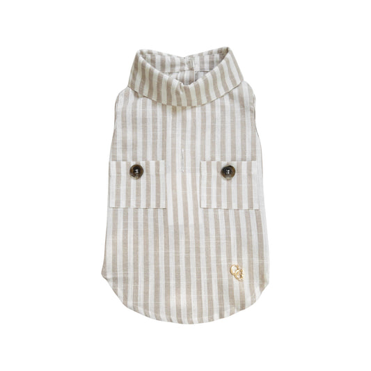 Siena Linen Dog Shirt - Toffee