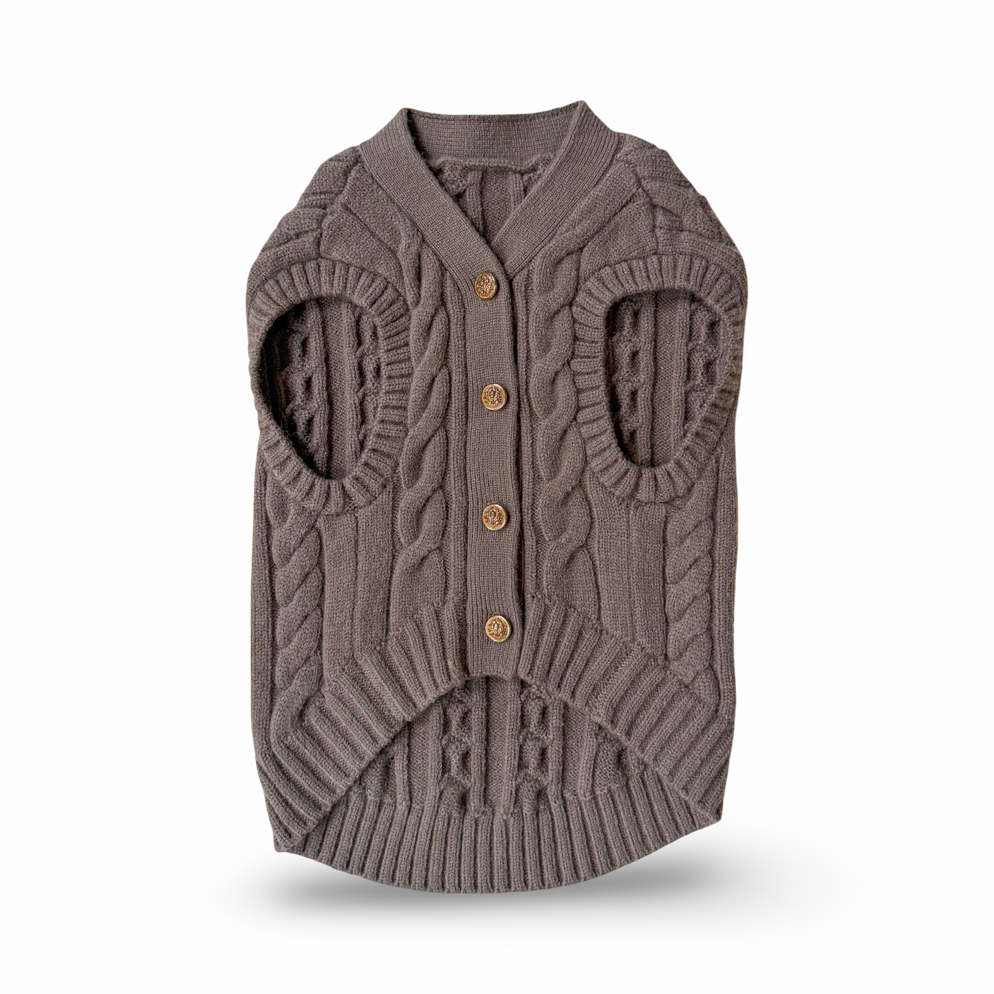 Ellis Knit Vest Set - Mushroom