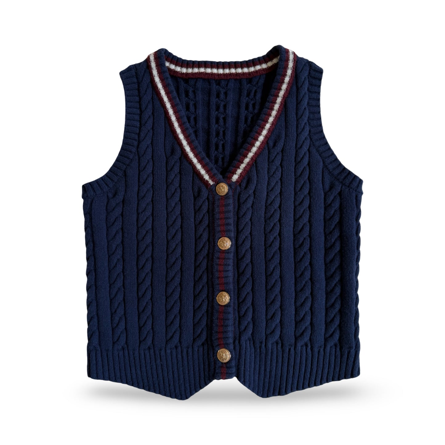 Rhodes Matching Dog Bandana & Women’s Knit Vest Set - Navy