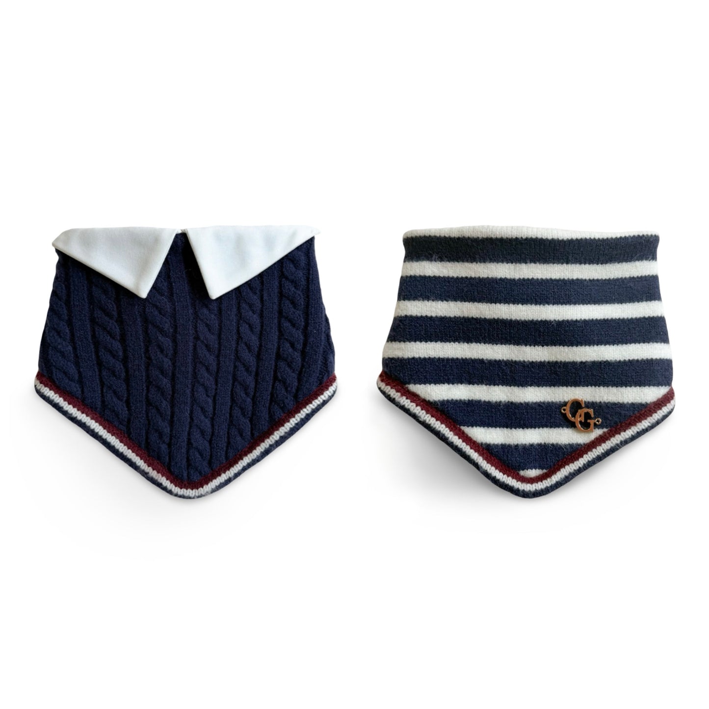 Rhodes Reversible Dog Bandana - Navy