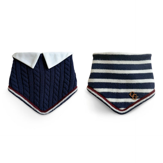 Rhodes Reversible Dog Bandana - Navy