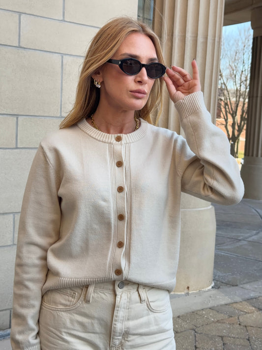 Cora Women’s Knit Cardigan - Soft Oat (Pre-Order)