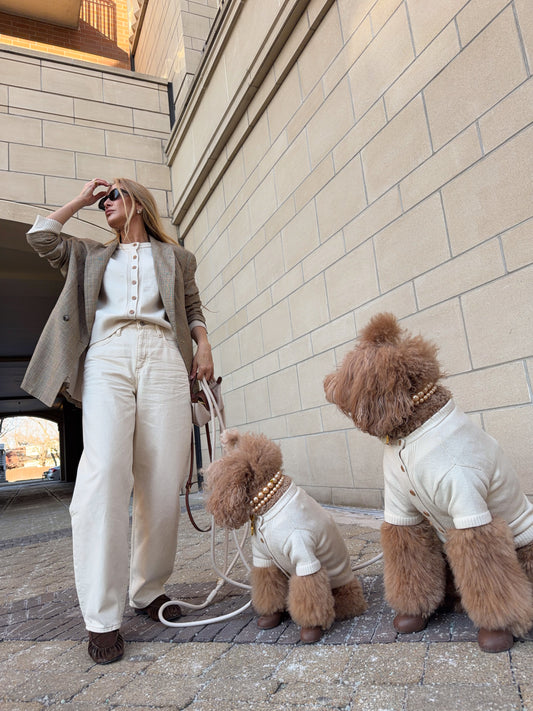 Cora Knit Cardigan Set - Soft Oat (Pre-Order)