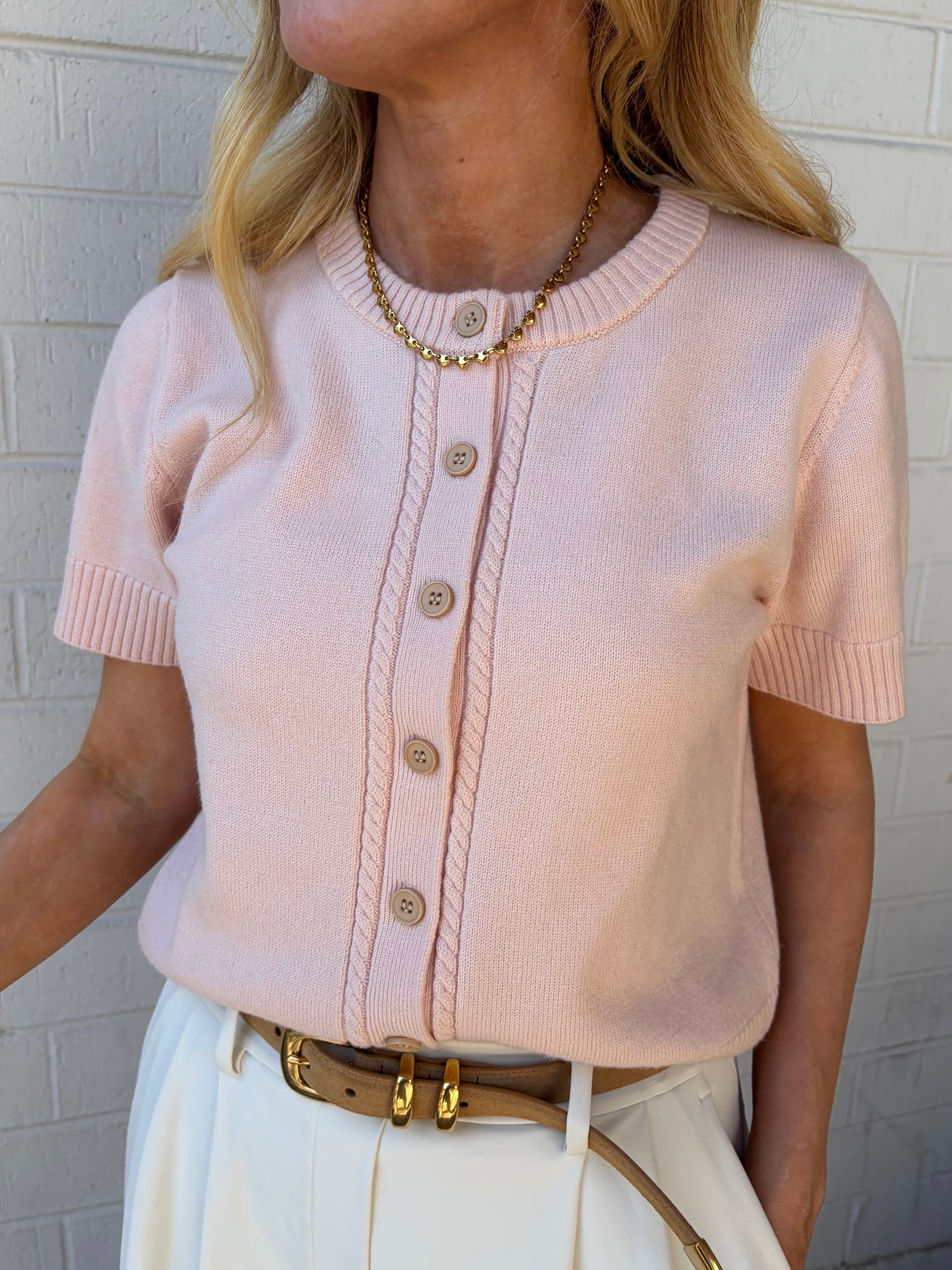 Luelle Women’s Cardigan - Nude Blush