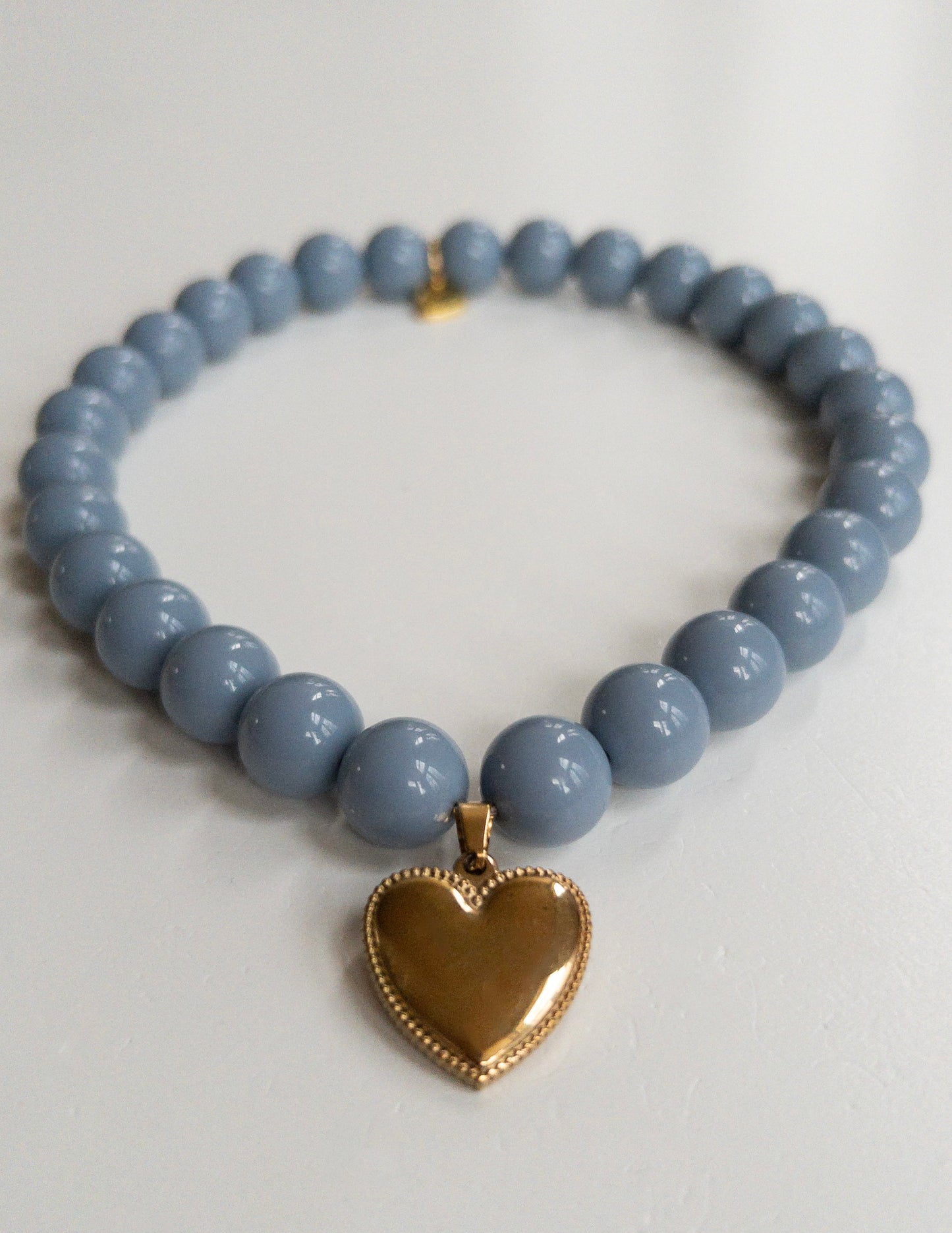 Pretty Denim Blue Skinny Necklace