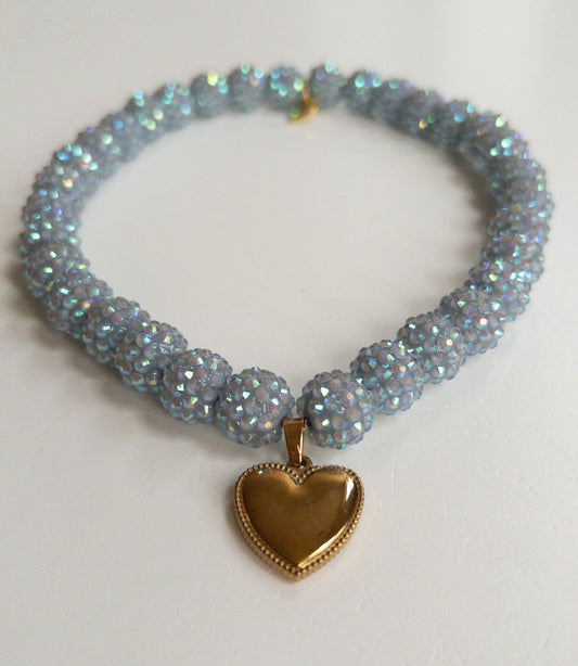 Glamorous Denim Blue Skinny Necklace