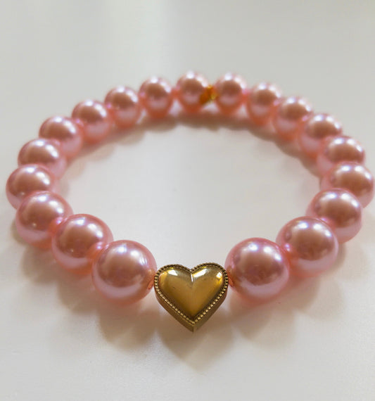 Pearly Rose Pink Necklace