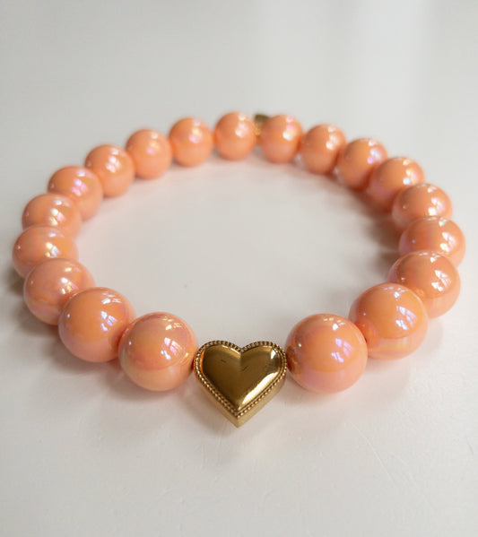 Silky Peach Necklace