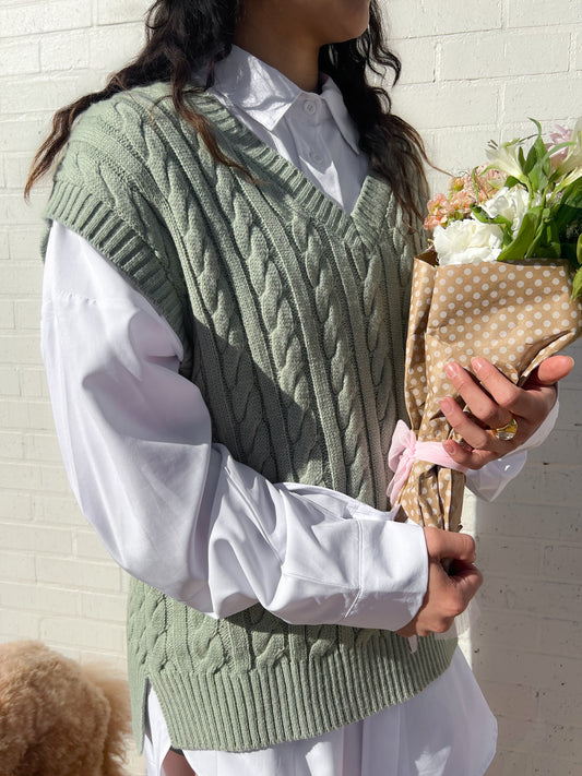 Eloise Sage Sweater Vest
