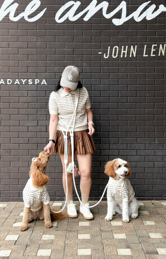 Rowe Knit Polo Set - Soft Oat