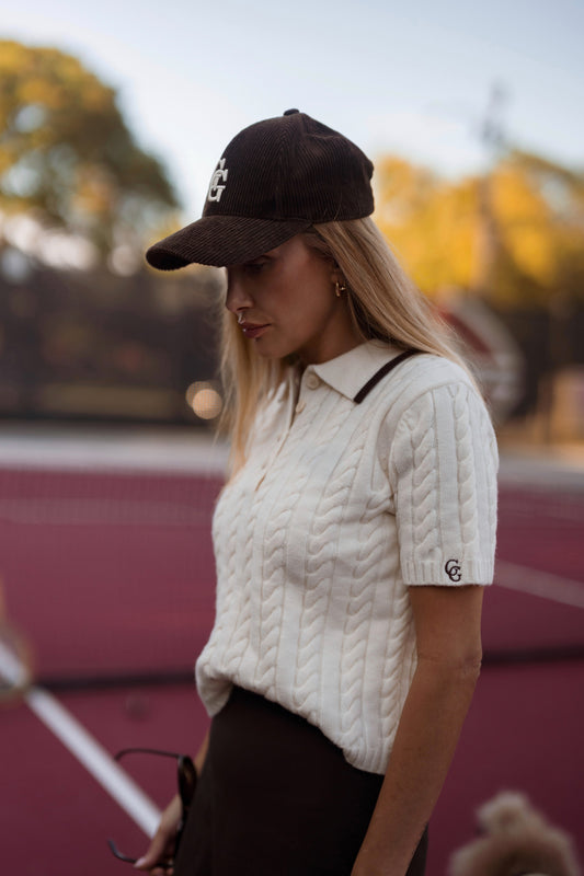Astor Women’s Knit Polo – Ivory