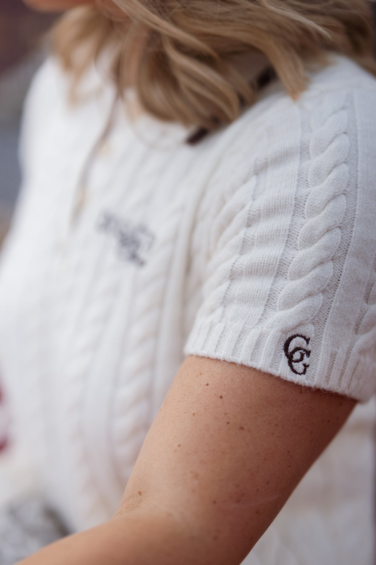 Dog Club Astor Women’s Knit Polo – Ivory