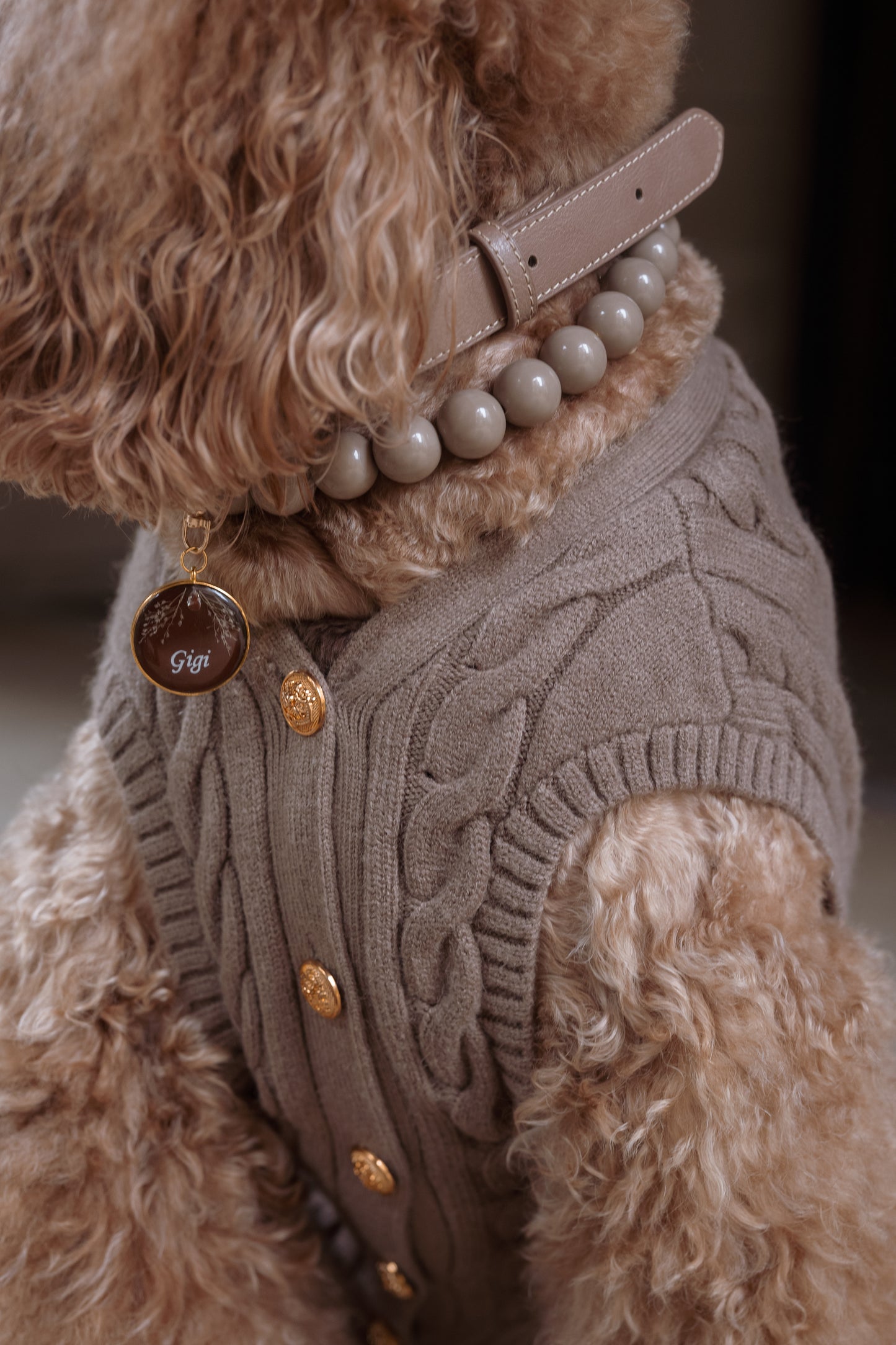 Ellis Knit Vest Set - Mushroom