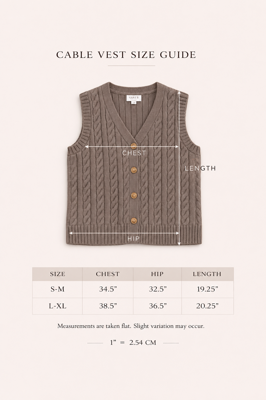 Ellis Knit Vest Set - Mushroom