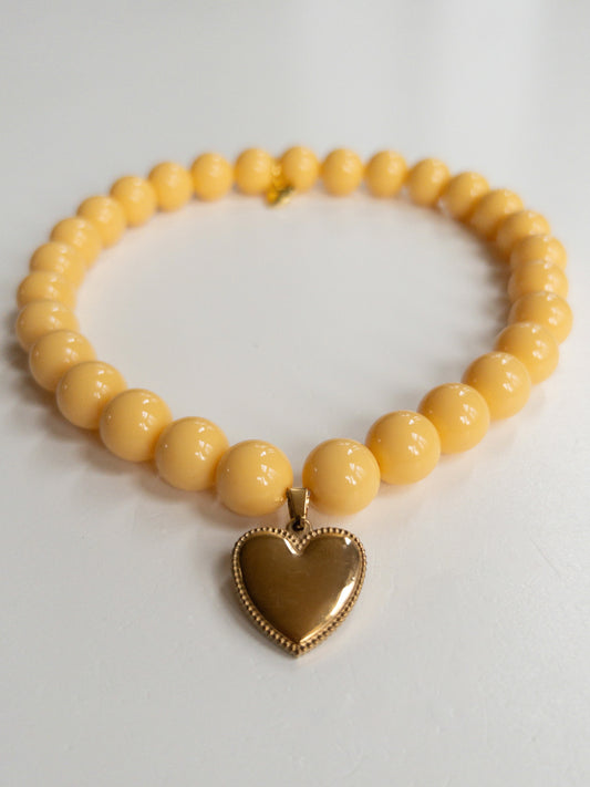 Pretty Custard Creme Skinny Necklace