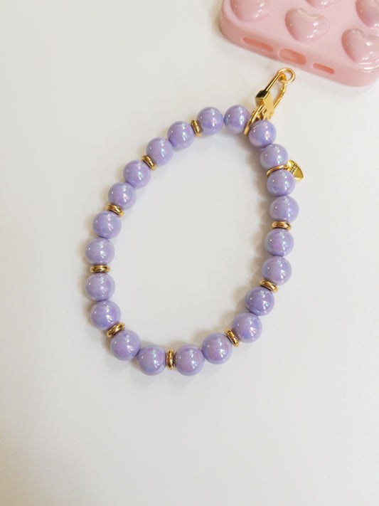 Silky Lavender Beaded Wristlet